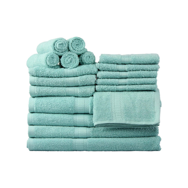 Solid 18-Piece Bath Towel Set Collection