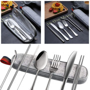 8Pc Travel Silverware Set with Case