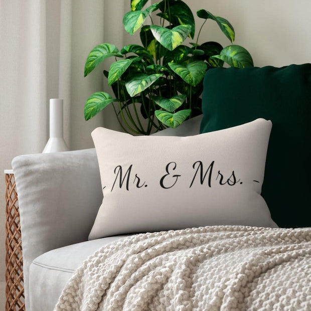 "Mr. & Mrs." Decorative Sofa Pillow