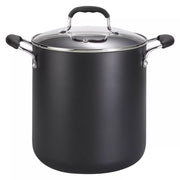 Nonstick Cookware Black 12qt Stock Pot with Lid