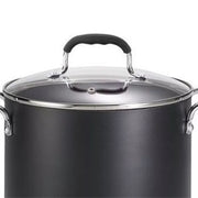 Nonstick Cookware Black 12qt Stock Pot with Lid