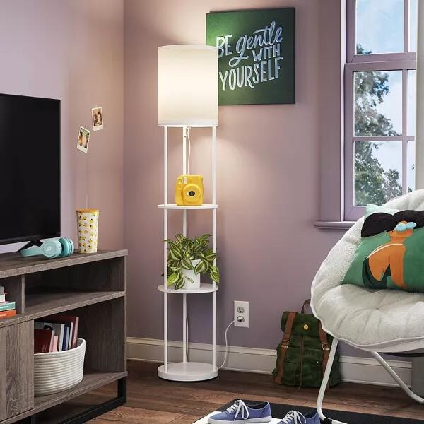 Room Essentials-Stylish White Floor Lamp