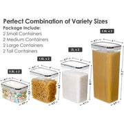 Food Storage Containers with Easy Lock Lids, 8 Pieces