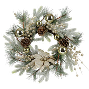 20 Inch Christmas Wreath with Warm Lights