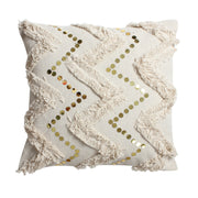 18 x 18 Square Handwoven Accent Throw Pillows, Off White Set of 2