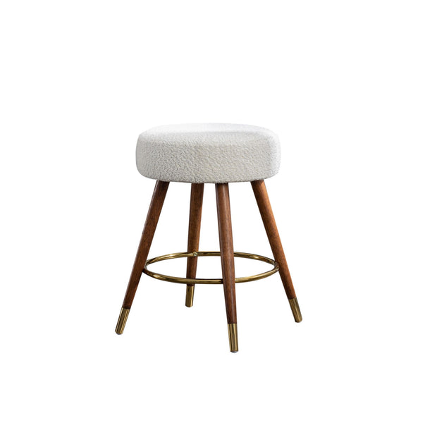 MoMo Boucle Upholstered Counter Height Stool