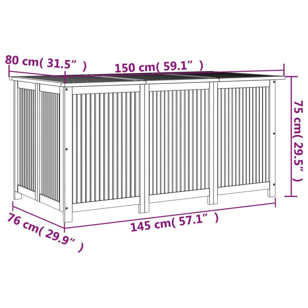 Solid Wood Acacia Patio Storage Box