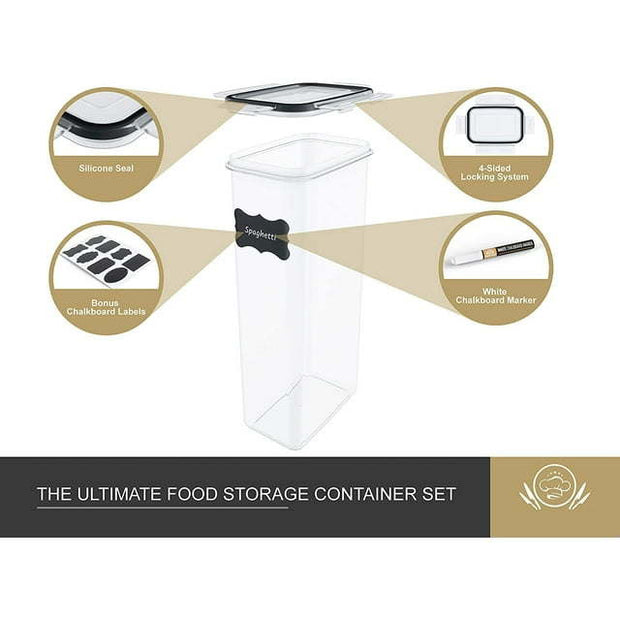 Food Storage Containers with Easy Lock Lids, 8 Pieces