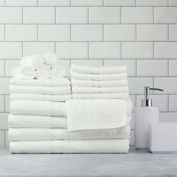 Solid 18-Piece Bath Towel Set Collection