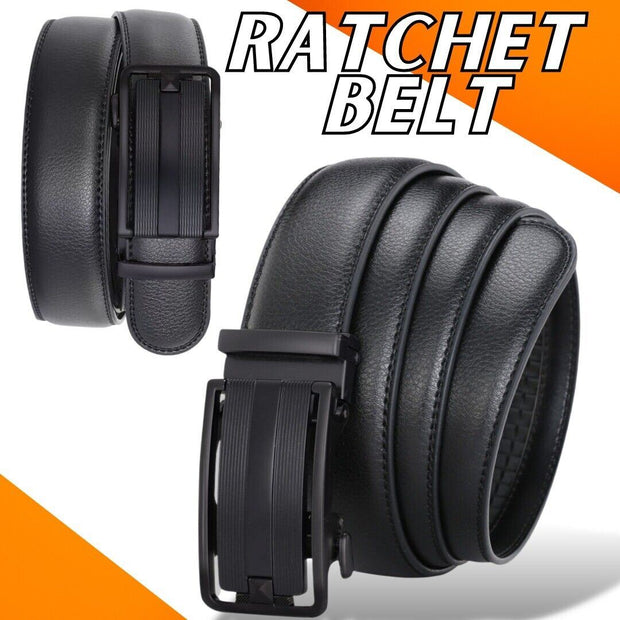 Mens Microfiber Leather Ratchet Belt