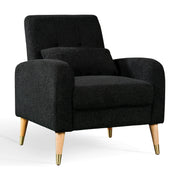 Mid-Century Modern Sherpa Accent Armchair