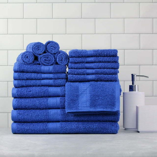 Solid 18-Piece Bath Towel Set Collection