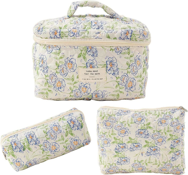 Cute Floral Cosmetic Bags-3 pcs