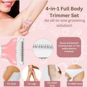 Electric 4-in-1 Razor for Eyebrow Face Body Underarm