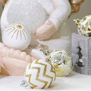 24Pc White Gold Mixed Christmas Tree Decoration