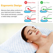 Cooling Memory Foam Pillows Set of 2 Queen Size or King Size