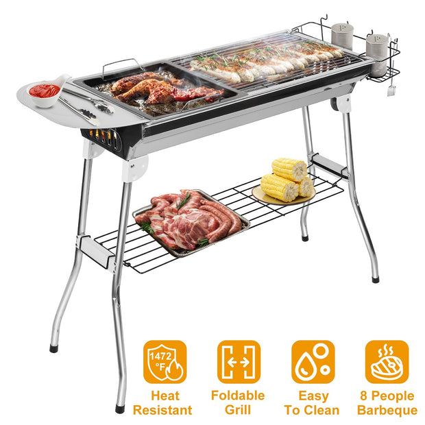 Foldable Portable Charcoal Barbeque Grill