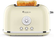 Rainbean 2 Slice Retro Toaster with 6 Settings