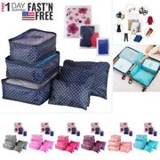 9Pc Water-Resistant Clothes Storage Bags with Packing Cubes