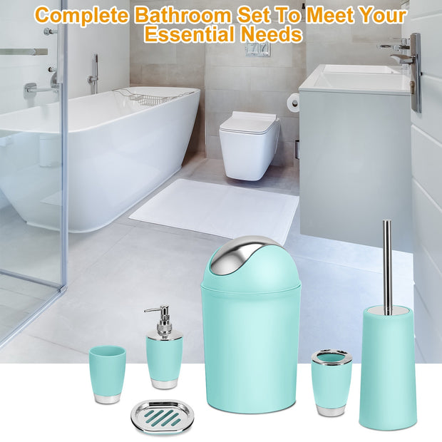 6 Pc Bathroom Accessories Set