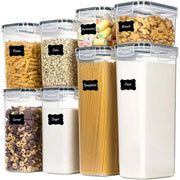 Food Storage Containers with Easy Lock Lids, 8 Pieces