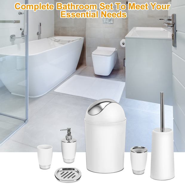 6 Pc Bathroom Accessories Set