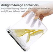 Food Storage Containers with Easy Lock Lids, 8 Pieces