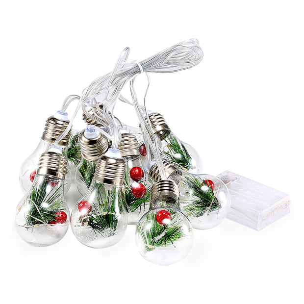 Lighted Christmas Snow Globe String Light