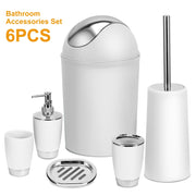 6 Pc Bathroom Accessories Set