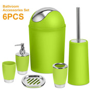 6 Pc Bathroom Accessories Set