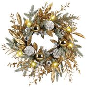 20 Inch Christmas Wreath with Warm Lights