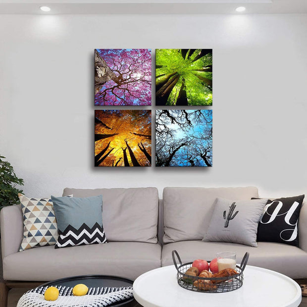 Four Seasons Canvas Wall Art Spring Summer Autumn Winter