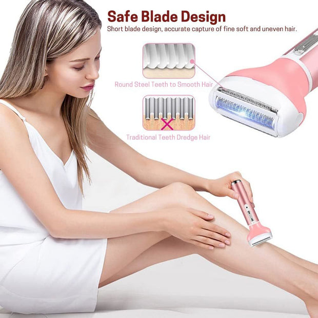 Electric 4-in-1 Razor for Eyebrow Face Body Underarm