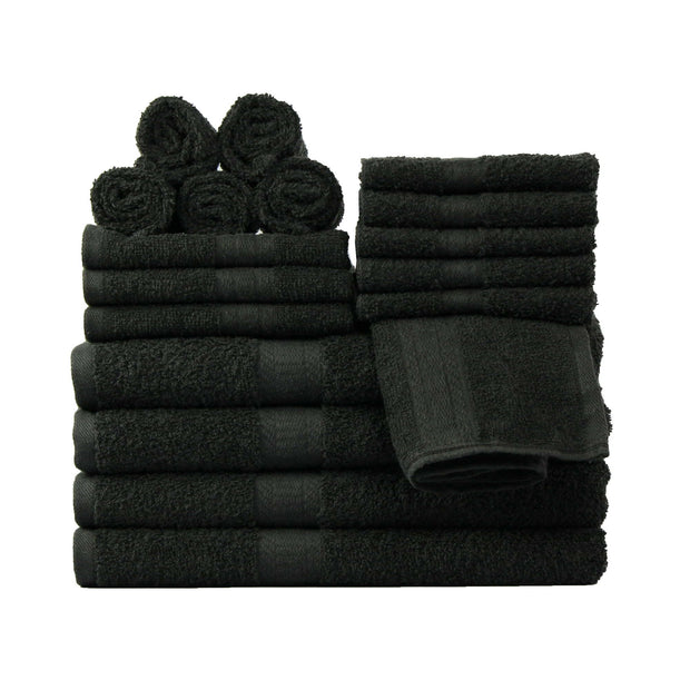 Solid 18-Piece Bath Towel Set Collection