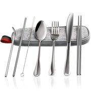 8Pc Travel Silverware Set with Case