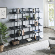 Vintage Industrial Style 5 Tier Home Office Open Bookshelf