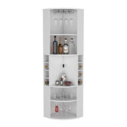 White Corner Bar Cabinet