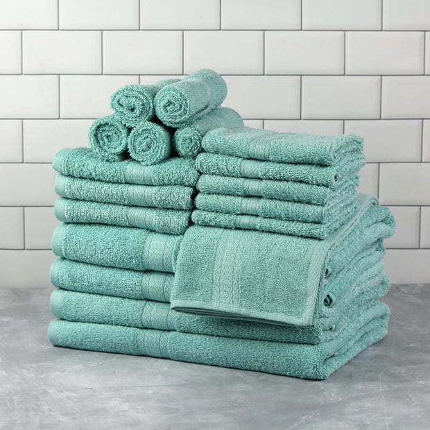 Solid 18-Piece Bath Towel Set Collection