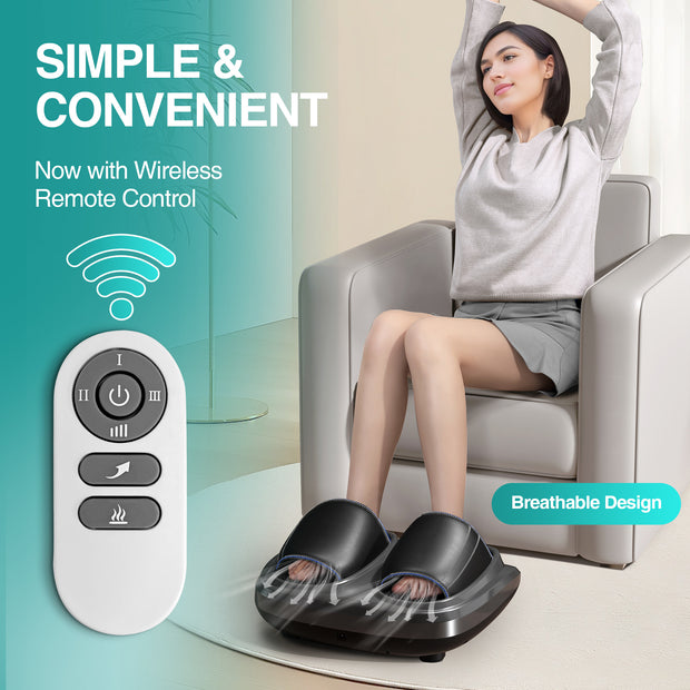 Shiatsu Foot Massager with Heat and Deep Kneading Therapy