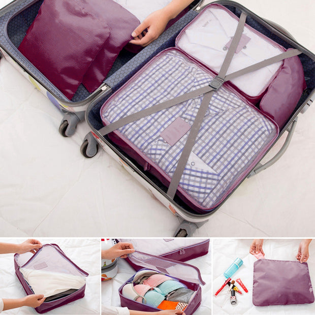 9Pc Water-Resistant Clothes Storage Bags with Packing Cubes