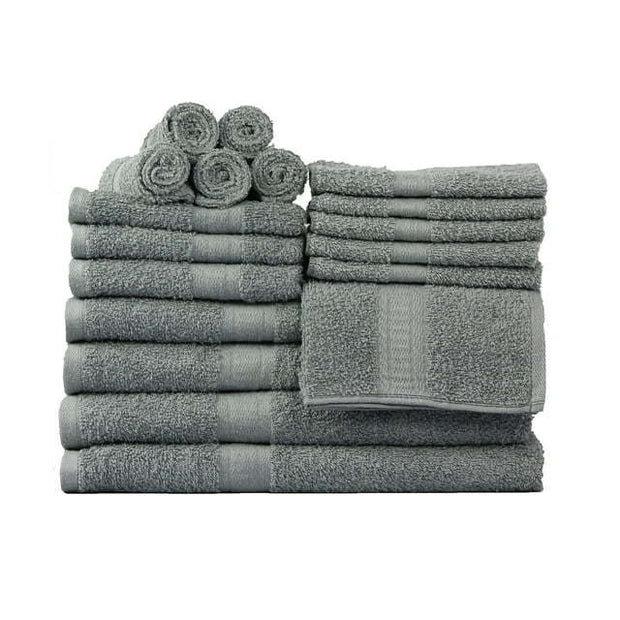 Solid 18-Piece Bath Towel Set Collection