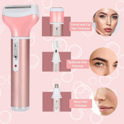 Electric 4-in-1 Razor for Eyebrow Face Body Underarm