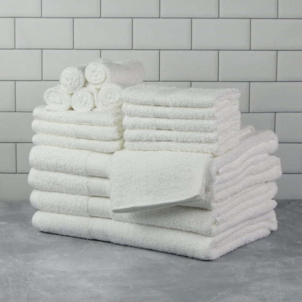 Solid 18-Piece Bath Towel Set Collection