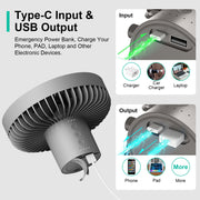 Portable Camping Fan with Lantern 10000mAh Rechargeable Battery