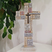 Wall Cross - with Encouraging Inspirational Words and Phrases