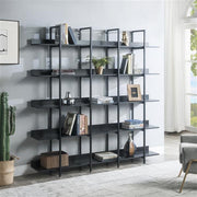 Vintage Industrial Style 5 Tier Home Office Open Bookshelf