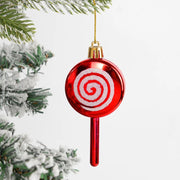 14pcs Red Candy Cane Christmas Ball Ornaments