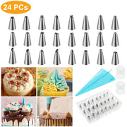 24Pc Cake Decorating Icing Tips