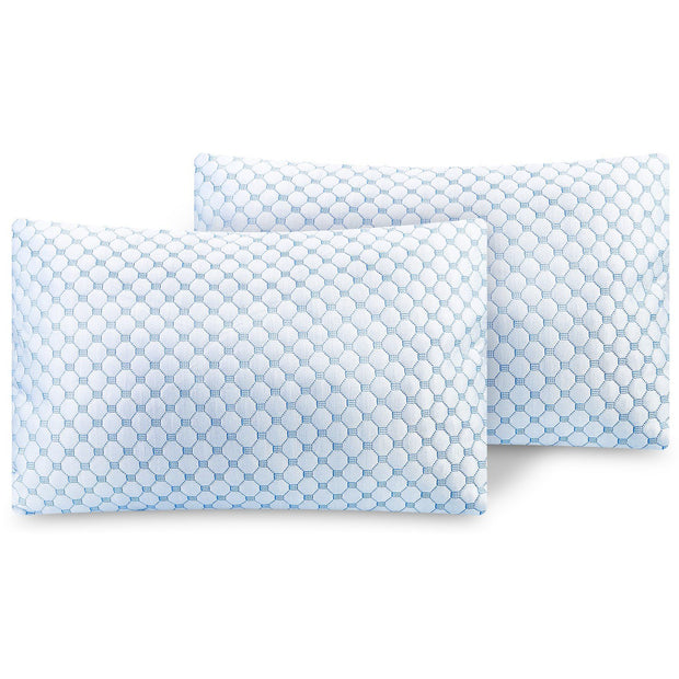 Cooling Memory Foam Pillows Set of 2 Queen Size or King Size