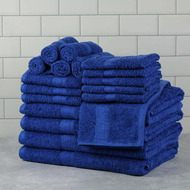 Solid 18-Piece Bath Towel Set Collection